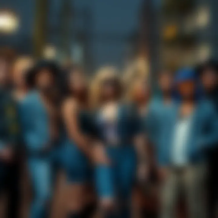 A group of diverse individuals showcasing their unique styles and expressions of rebellion, standing confidently together in an urban setting.