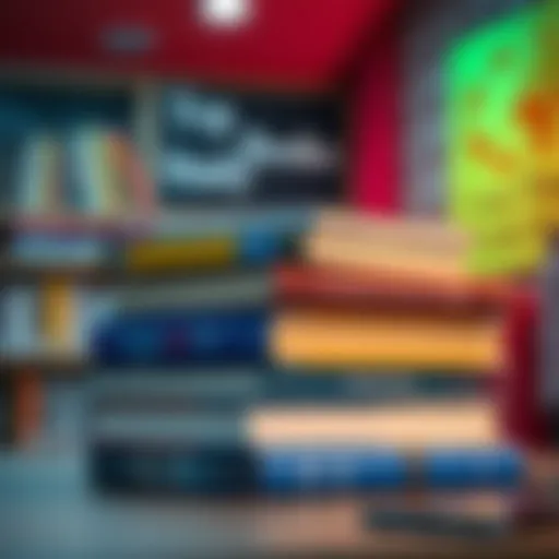 A stack of computer science books with a focus on AI and tech trends, placed on a table