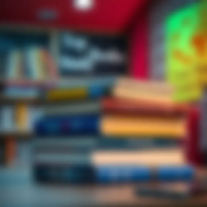 A stack of computer science books with a focus on AI and tech trends, placed on a table
