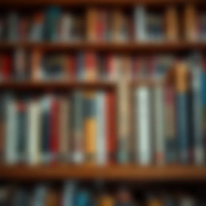 A selection of intriguing books displayed on a library shelf, inviting readers to explore their value.