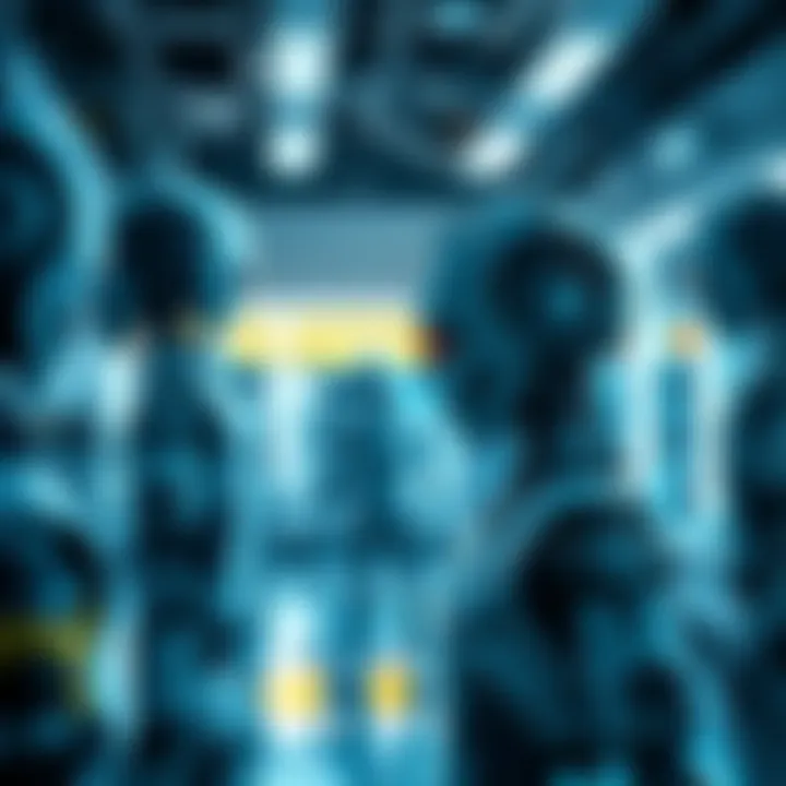A group of robotic figures exposed in a tech lab, raising questions about their future and purpose.
