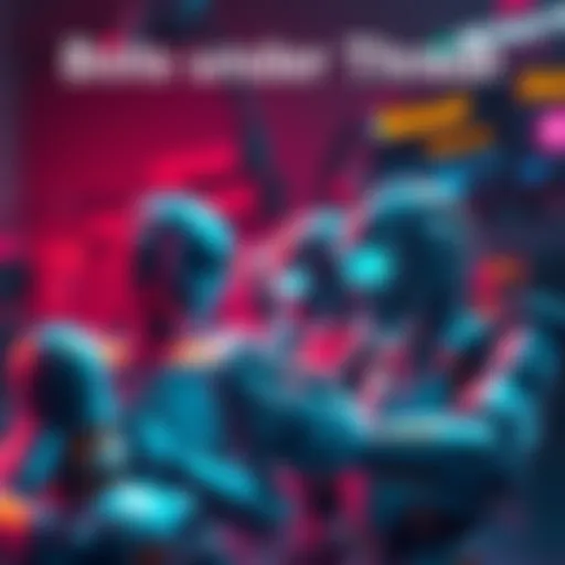 A visual representation of quality bots being taken down, with concerned creators watching the process unfold.