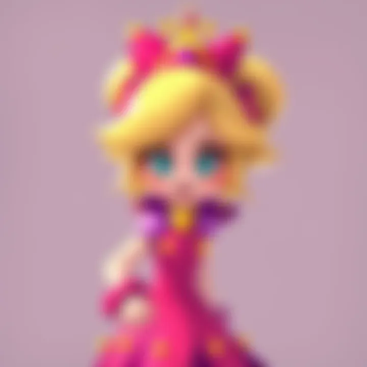 An illustration of Bowsette, a character with a crown, spiked collar, and a mix of princess and villain traits, standing confidently with a playful expression.
