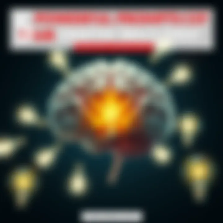 A brain surrounded by light bulbs symbolizing ideas and cognitive skills enhancement