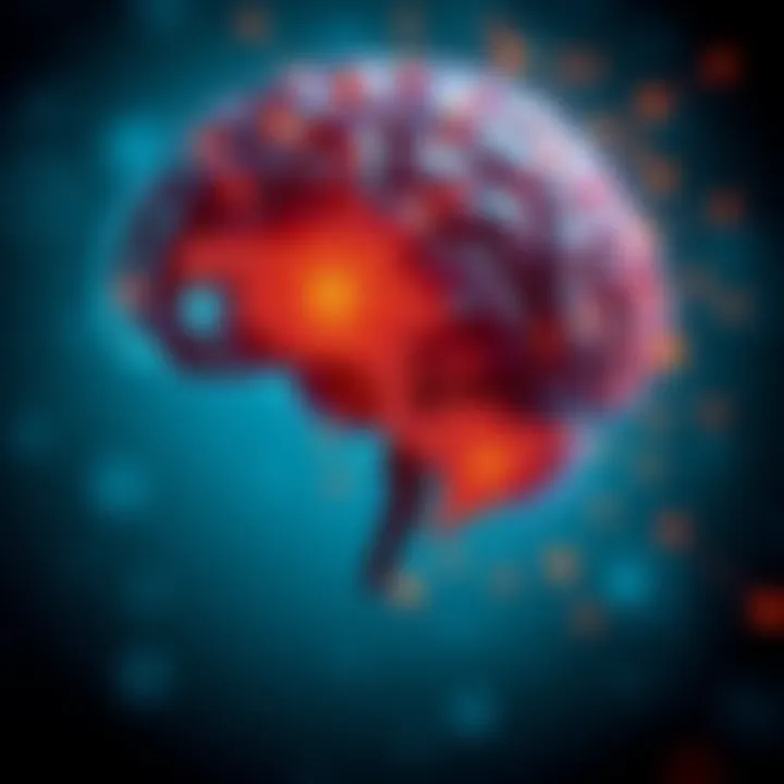 Illustration showing a brain with digital connections and a map of Latin America, symbolizing advancements in brain mapping and improved relations with the US.