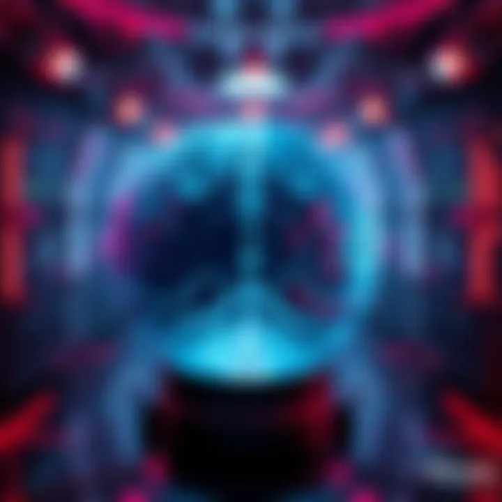 A digital rendering of a brain scan displayed in a virtual reality setting, showcasing advanced technology and potential ethical concerns.