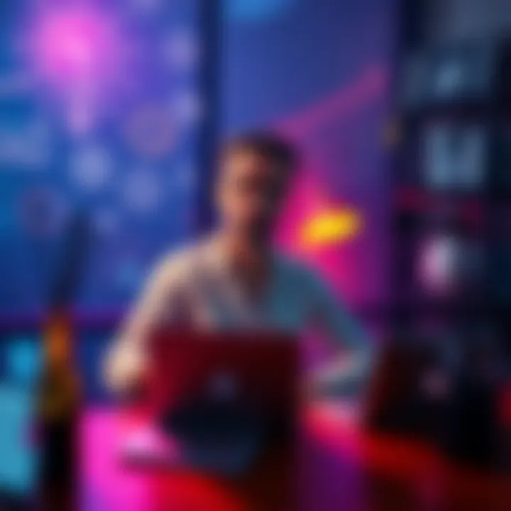 A person sitting at a desk with a notebook and laptop, brainstorming ways to improve their effectiveness