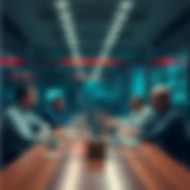 Developers discussing innovative features for Unity development in a meeting