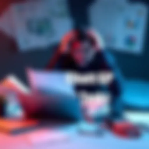 A person sitting at a desk looking frustrated while surrounded by papers and a laptop, symbolizing the challenges of completing tasks without AI assistance.