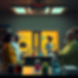A scene from a Breaking Bad parody featuring characters in a lab setting, showcasing humorous elements from the original series.