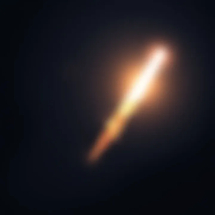 A massive fireball glows brightly against a dark sky, capturing the attention of onlookers below.