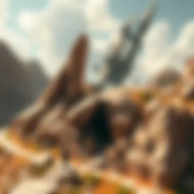 A visual of a game world with disjointed elements and missing textures, showing the effects of a failed procedural generation algorithm.