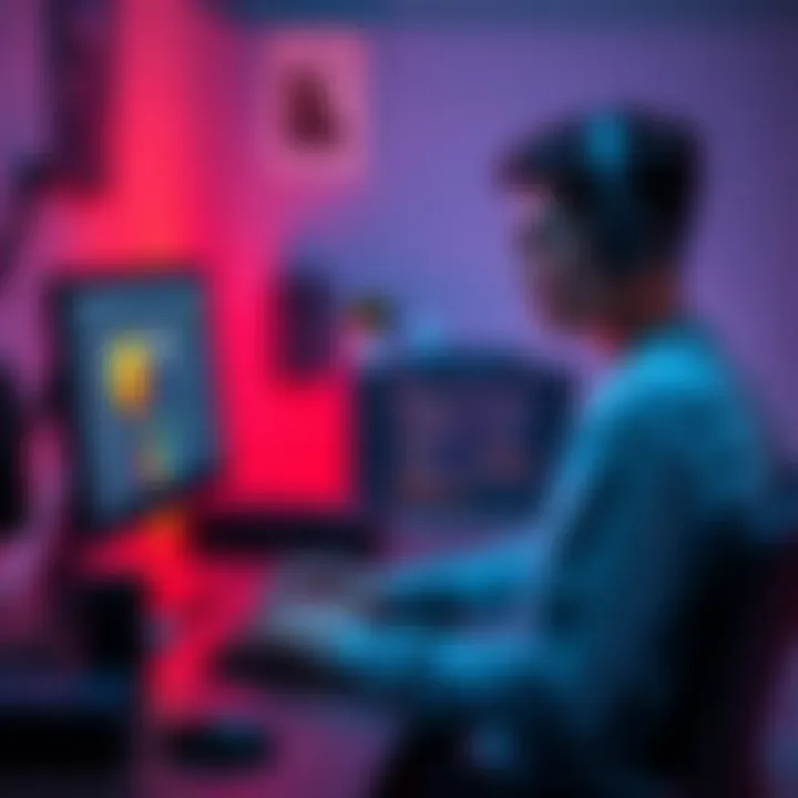 A student setting up a budget voice assistant using OpenAI's API with a computer and accessories.