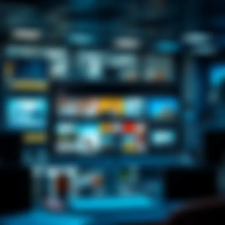 A computer screen showing web tools for image enhancement and editing, with product photos being processed in the background.