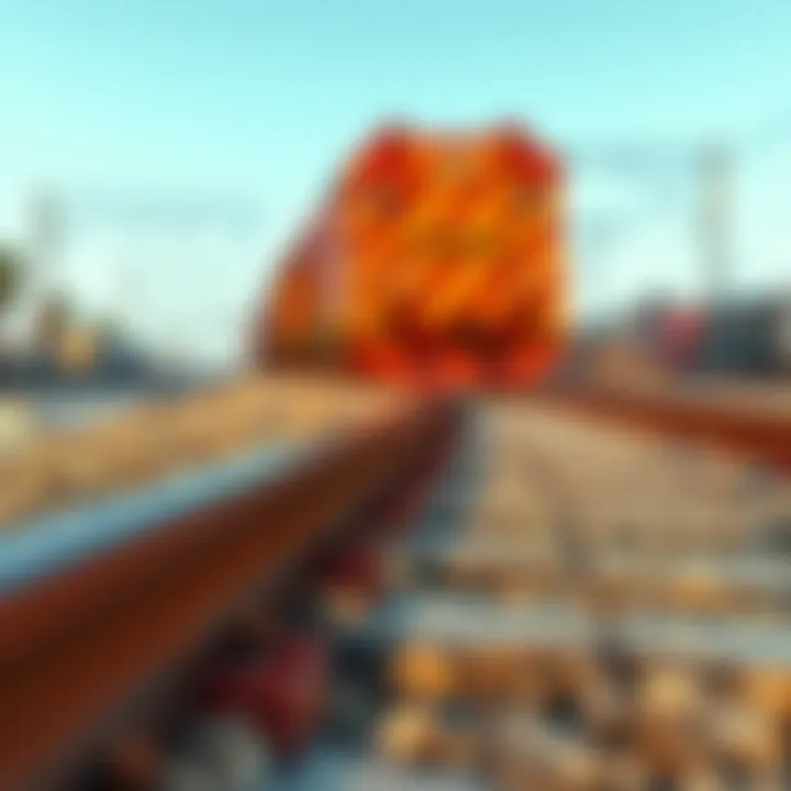 A close-up view of realistic bumpy ballast texture for railroads created in GTA V using Sollumz plugin