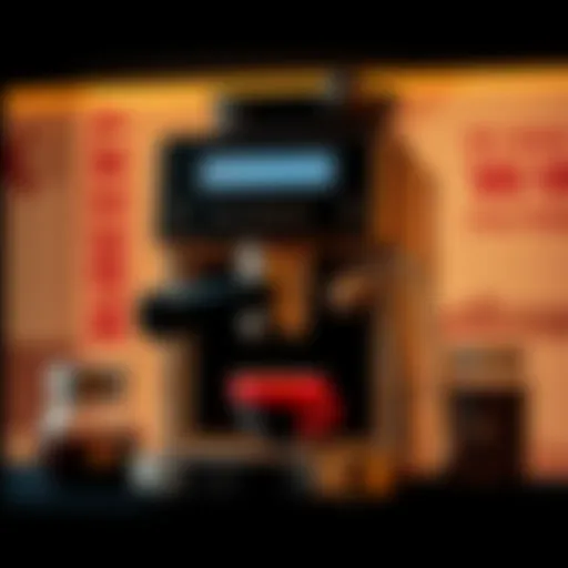 Exclusive coffee machine designed by Burberry and La Marzocco featuring luxury elements and sleek design.