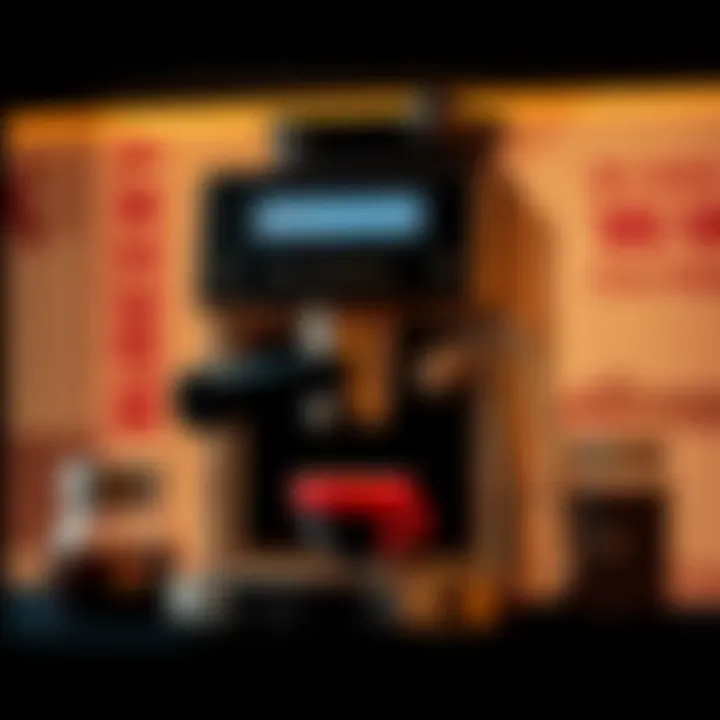 Exclusive coffee machine designed by Burberry and La Marzocco featuring luxury elements and sleek design.