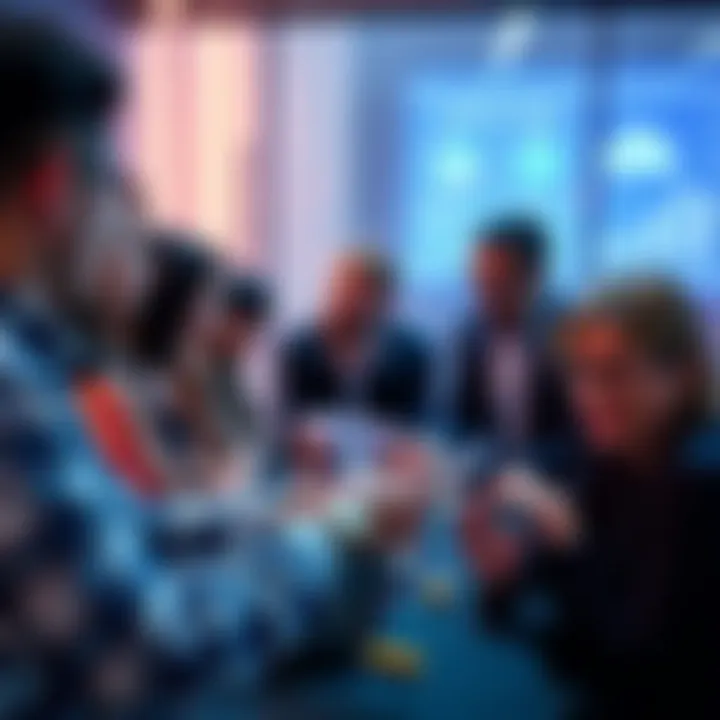 A group of business professionals brainstorming ways to attract clients in the SaaS market