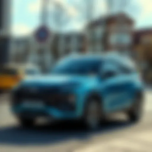 A BYD electric vehicle parked on a street in the UK, showcasing its modern design and eco-friendly features.