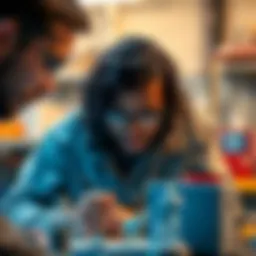 A mechanical engineer assists a person in creating CAD models and 3D prints, showcasing sketches turning into prototypes.
