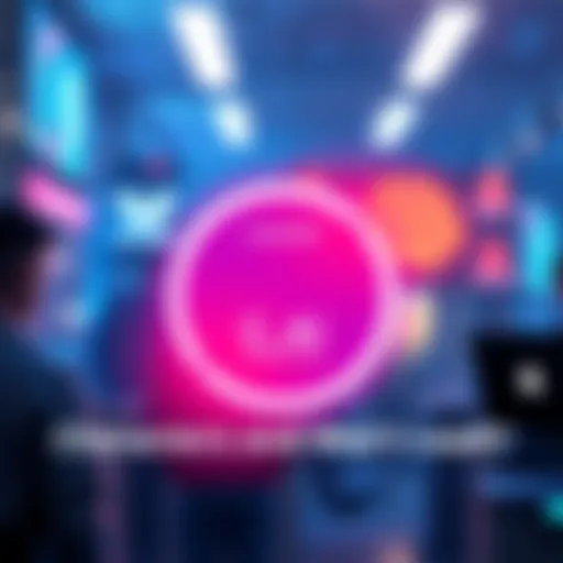 Graphic showing a loading icon with frustrated users and characters not loading