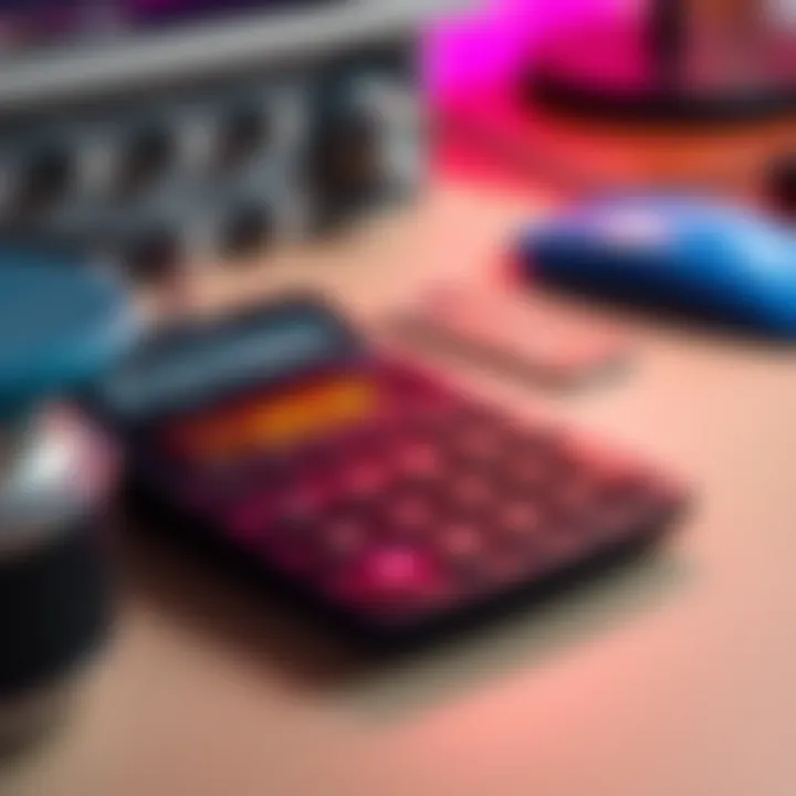 A computer calculator displaying an incorrect calculation result, with a concerned person looking at it.