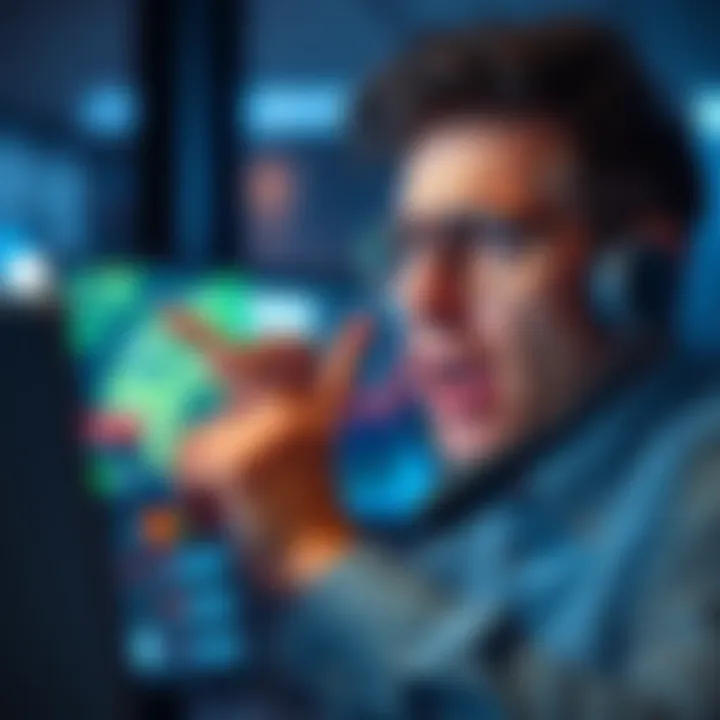 A frustrated person on a call with a blurred screen indicating a dropped call, symbolizing voice AI challenges.