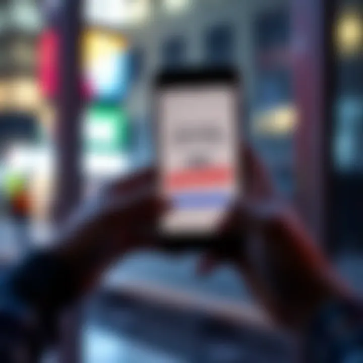 Person holding a smartphone displaying a canceled subscription notice