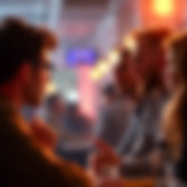 A person engaging in a lively debate about theft claims made by antis, with expressions showing concern and thoughtfulness.