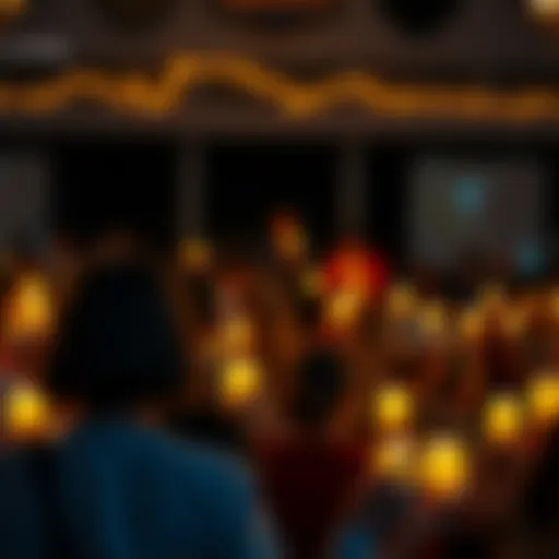 A group of people holding candles at a vigil to honor a loved one who has passed away, creating a warm and reflective atmosphere.