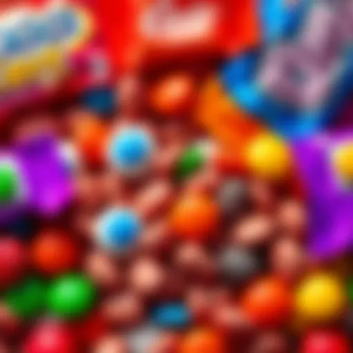 A comparison of different candies showing how many do not match their advertised images with colorful wrappers and unrealistic shapes.