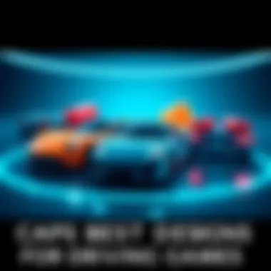 Various capsule designs displayed for driving games, showcasing different shapes and colors