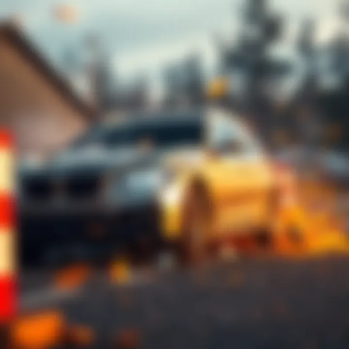 A car collides with an obstacle, showing parts breaking off in real-time physics simulation using Godot Engine