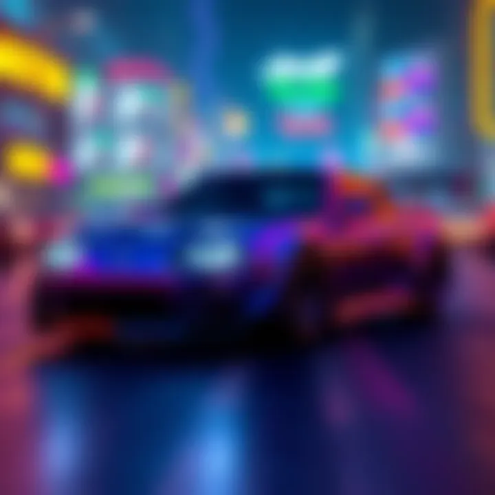 A car render styled like a PS1 racing game, showing retro graphics and vibrant colors.