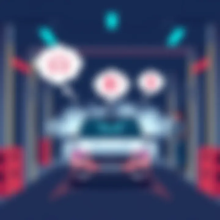 Carwash Test Illustration A graphic showing a car and a person at a carwash, with thought bubbles indicating different modes of transportation, including driving and walking.