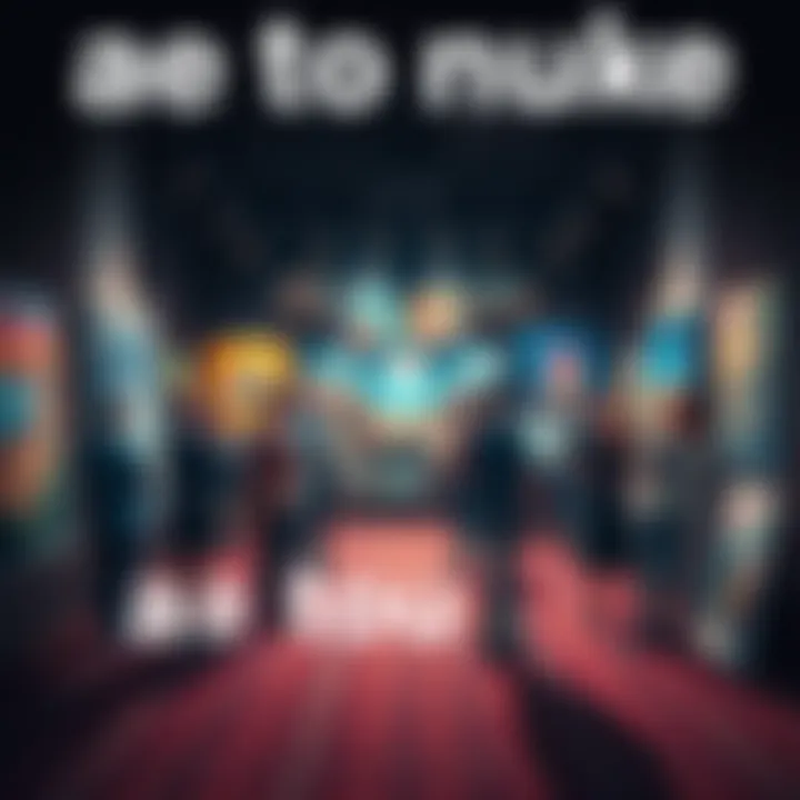 Celebrating artists of ae to nuke Artists gathered with their artwork celebrating the success of the latest season of ae to nuke