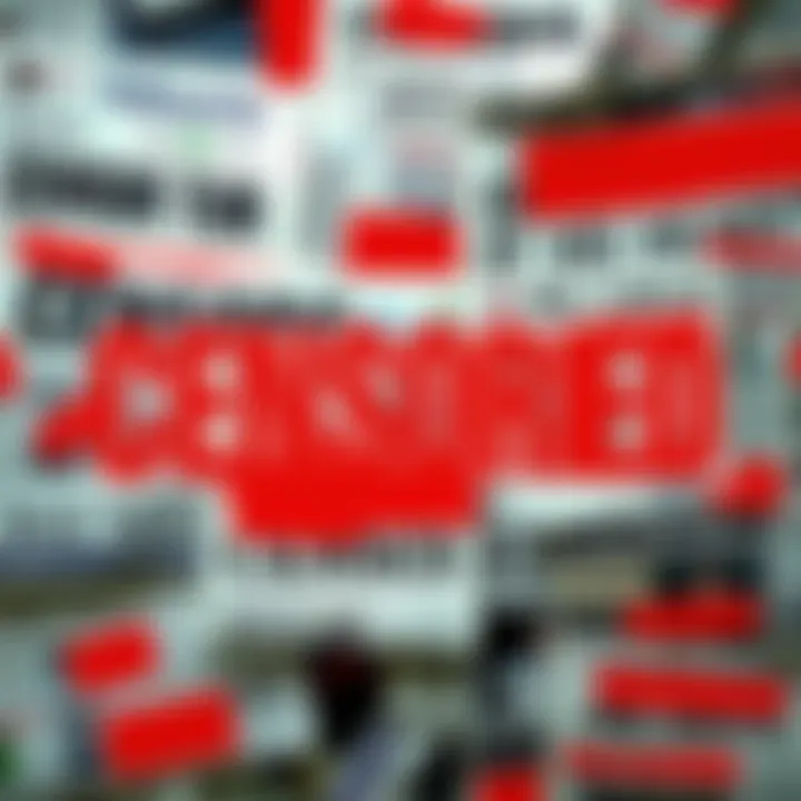 A collection of newspaper headlines with redacted text showing censorship