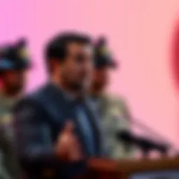 Anthropic CEO Dario Amodei speaking at a podium, expressing concerns about OpenAI's Pentagon contract, with military personnel in the background.