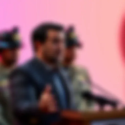 Anthropic CEO Dario Amodei speaking at a podium, expressing concerns about OpenAI's Pentagon contract, with military personnel in the background.