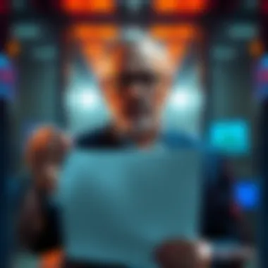 Anthropic CEO holding a letter addressing the Department of Defense's request regarding mass surveillance