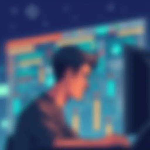An illustration showing a person looking at a computer screen with a puzzled expression, symbolizing the shift in AI's personality and its impact on creativity.