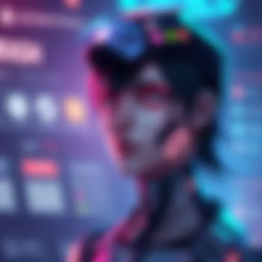 A digital illustration showcasing a character creation interface with customizable features and options for unrestricted roleplay.