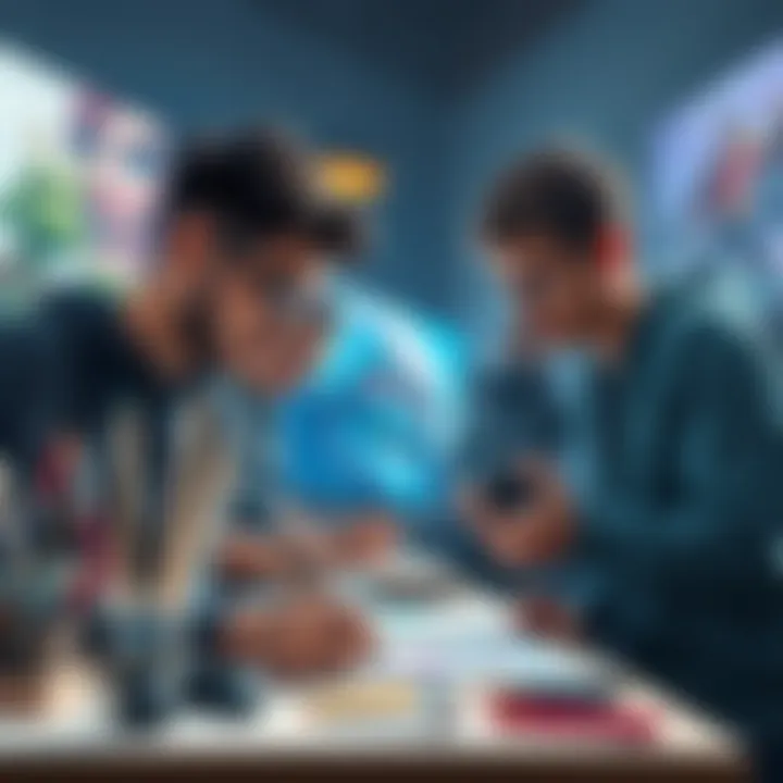 Character artists sketching and designing diverse video game characters, showcasing various artistic styles and genres.