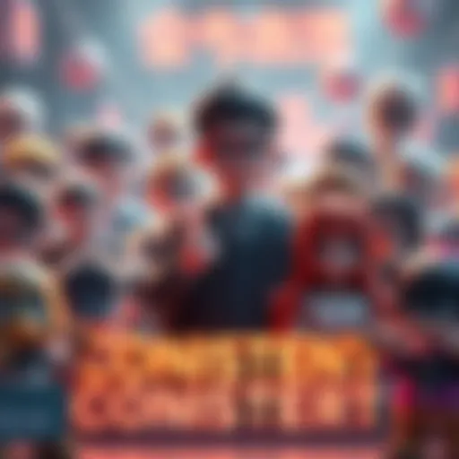 A collection of digital characters showcasing consistent designs and clear text elements in their surroundings