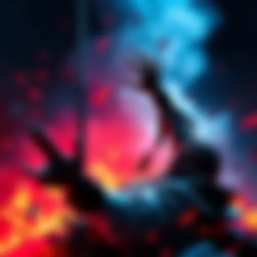 A dramatic scene showing a character in a moment of defeat, emphasizing the emotional intensity of the animation.