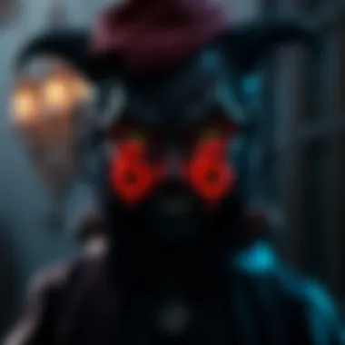 A character created using an AI tool, with dark features and a background hinting at a sinister theme, representing the number 666 in a unique way.
