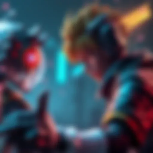 A character in a game focusing on an enemy, causing the enemy to fade away, illustrating game mechanics