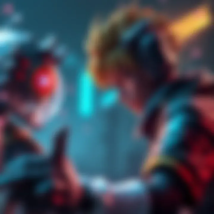 A character in a game focusing on an enemy, causing the enemy to fade away, illustrating game mechanics