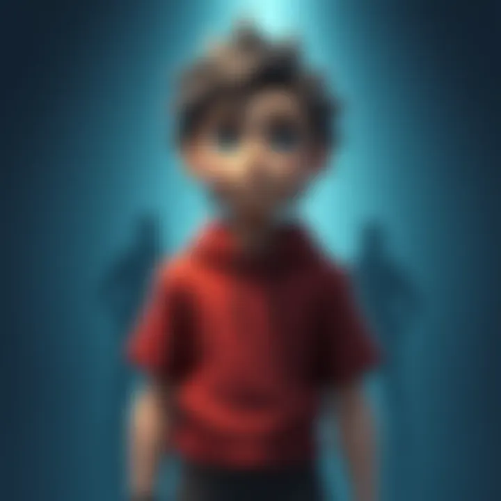 An illustration showing a character with corrected body proportions in a 4:5 aspect ratio, highlighting techniques for realistic designs.