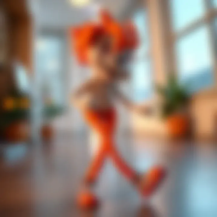 An animated character demonstrating a walk cycle created with Rubberhose, showcasing smooth leg movements and a playful style.